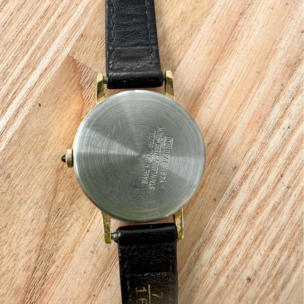 Lorus Disney Mickey Mouse gold tone dress watch NEW BATTERY